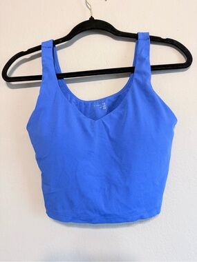 aerie 💙 Blue Scoop Neck Crop Tank